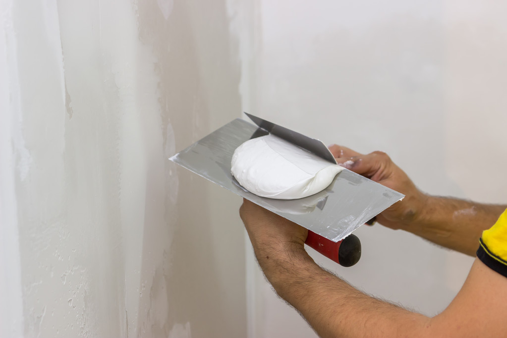 plastering walls