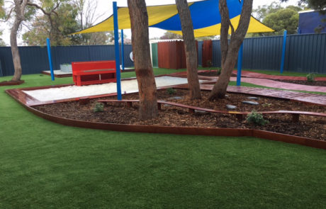 Perth Childcare Centre Sand Pit and Astro turf