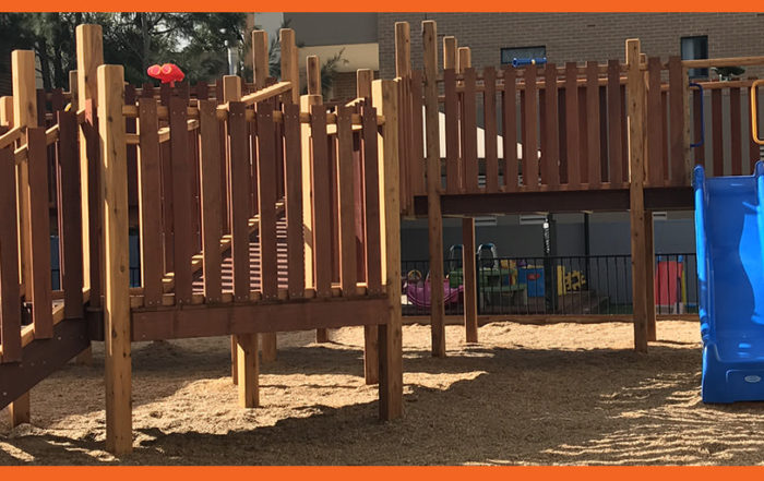 Playground build fort and slide