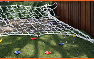Net climbing wall