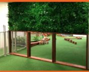 New feature walls including greenery and mirrors