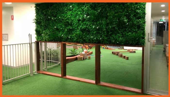 New feature walls including greenery and mirrors