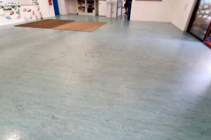 Before Flawless Strip and Seal Flooring
