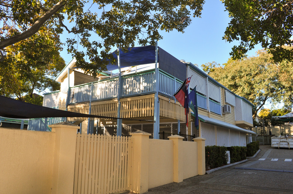 East Brisbane Childcare Exterior Paint before