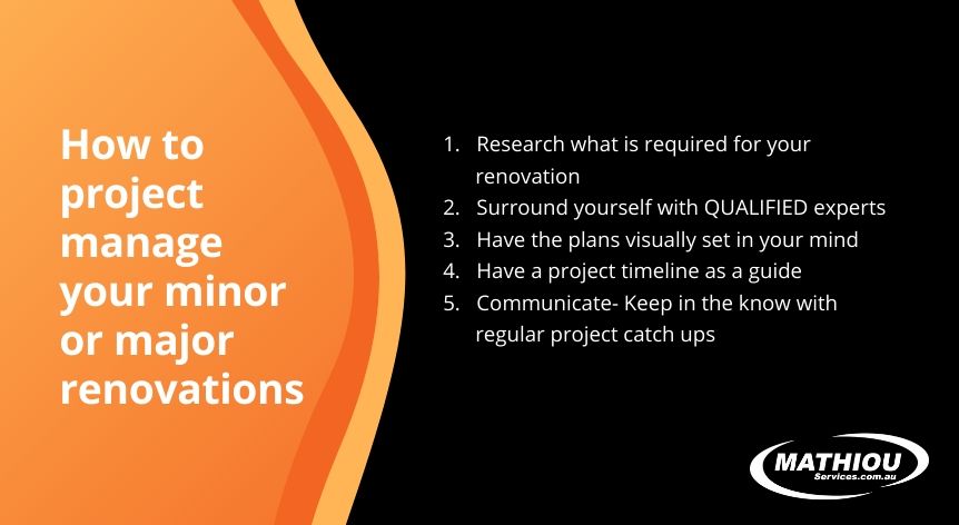 manage renovation projects effectively