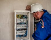 Electrician on work