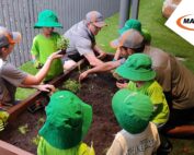 Building Garden beds at Kelvin Grove