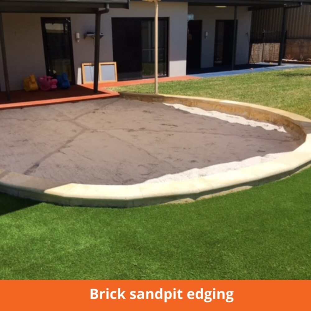 Brick sandpit edging