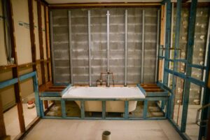 Bathroom renovation in progress