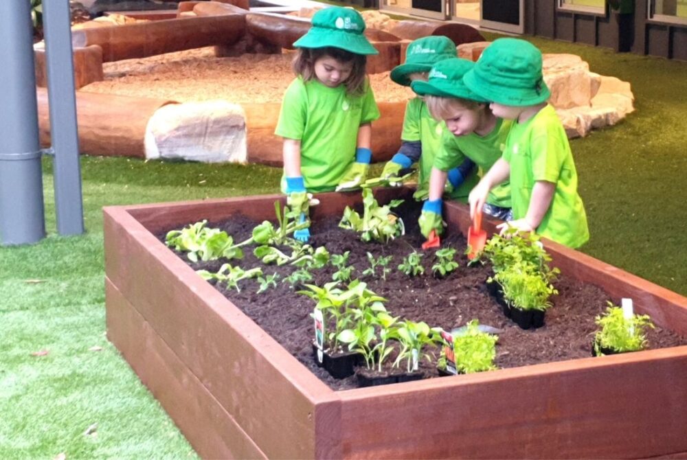 kids in garden
