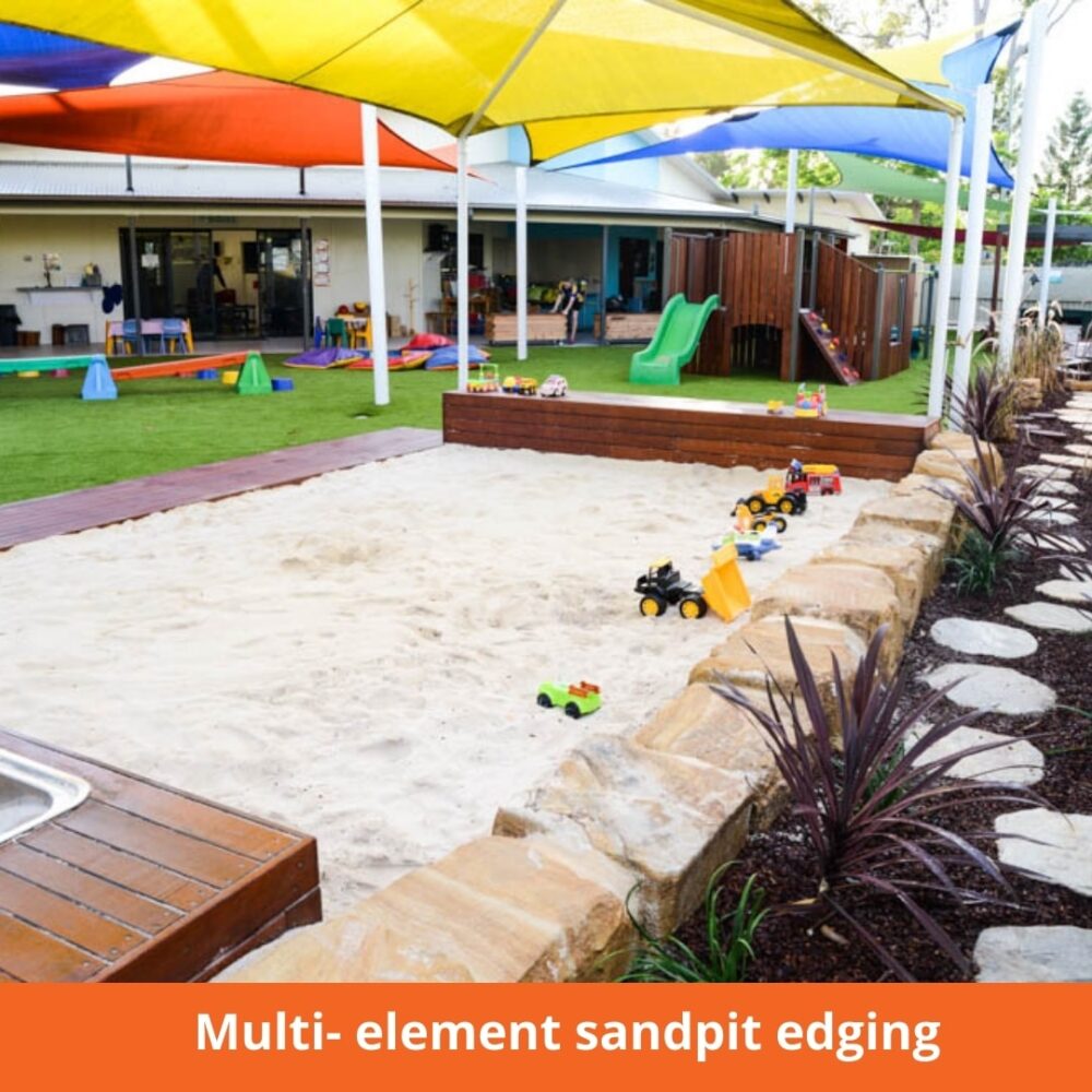 Multi- element sandpit edging