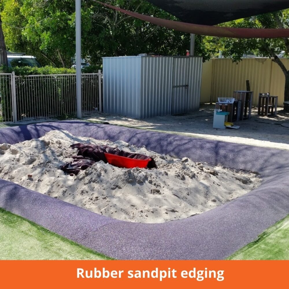 Rubber sandpit edging