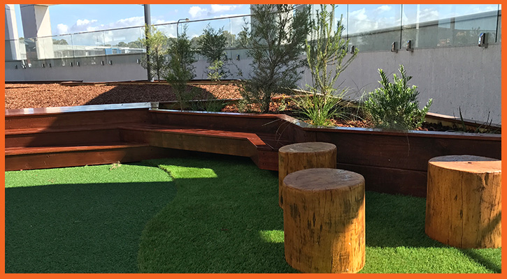 Childcare playground upgrade and bark pit